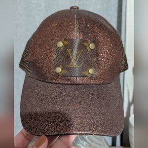 Upcycled Louis Vuitton Shimmering Brown Cap
